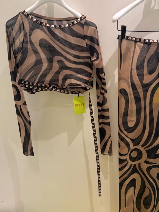 Emilio Pucci Tops - Pucci Sheer Swirl Print Top